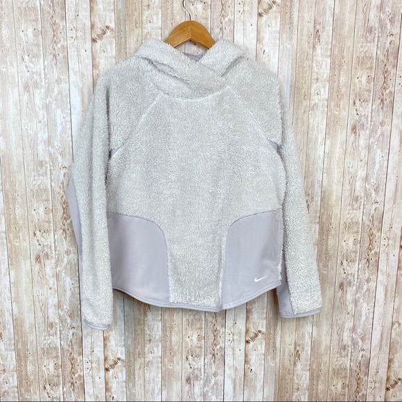 Nike Sherpa Therma Fleece Pullover Hoodie Size Small Women - Picture 5 of 14